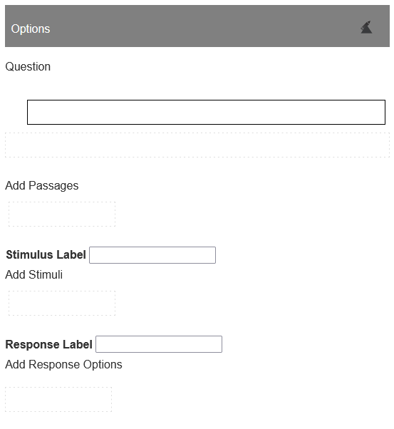 Alternate Assessment Document Editor window: Design tab: Options section
